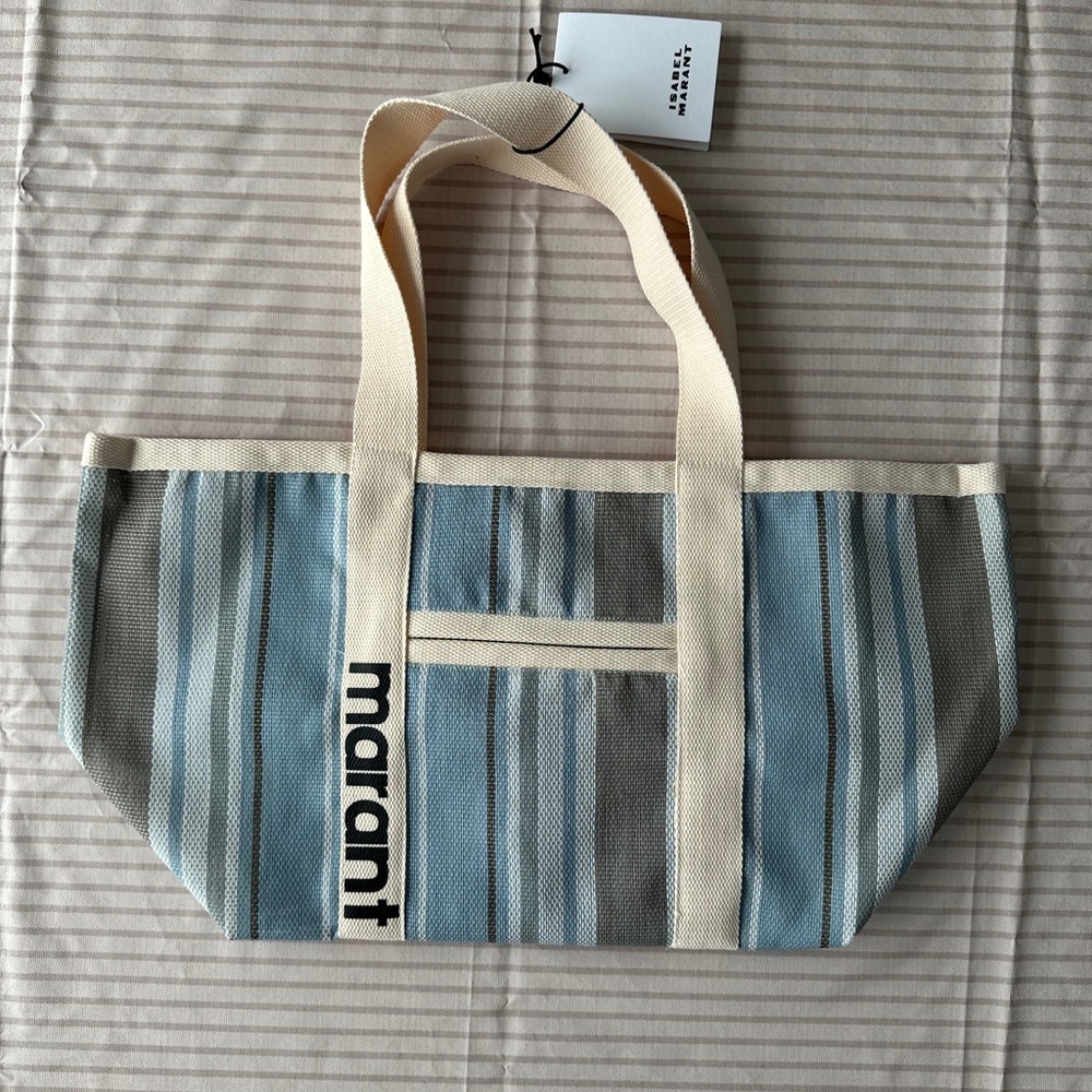 Authentic Isabel Marant Striped Canvas Tote Bag - Picture 4 of 7